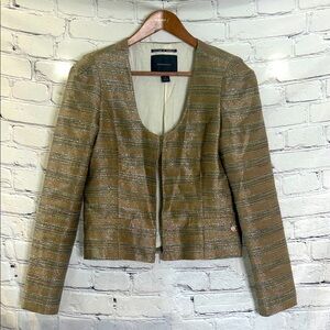 Maison Scotch Gold & Silver Striped Blazer Size Medium Excellent Condition